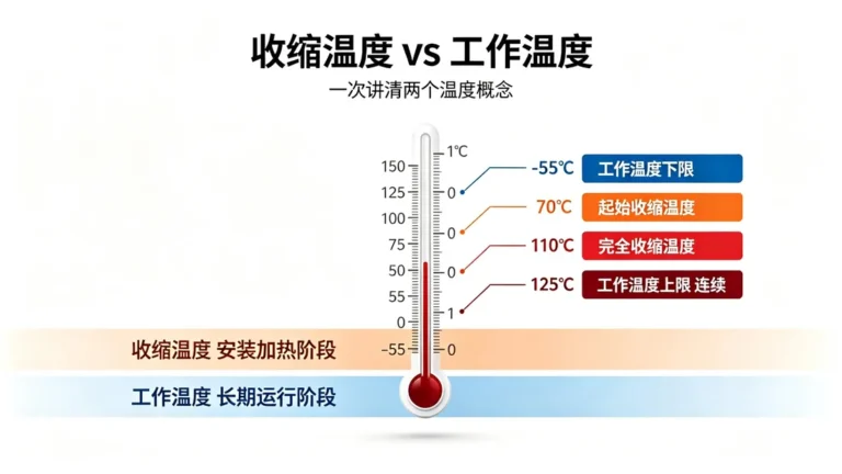热缩管的收缩温度和工作温度有什么区别？