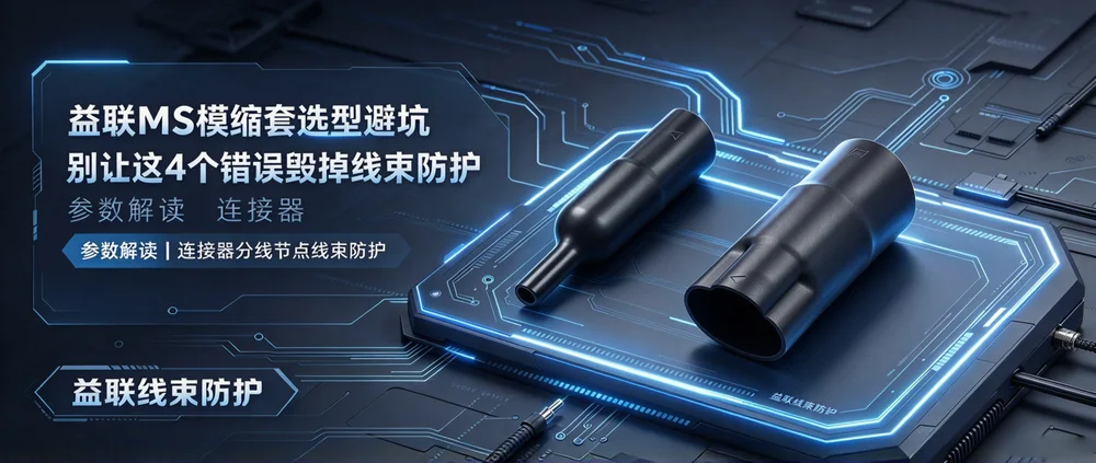 益联 MS 模缩套选型指南 | 连接器尾部线束分支防护 示意图