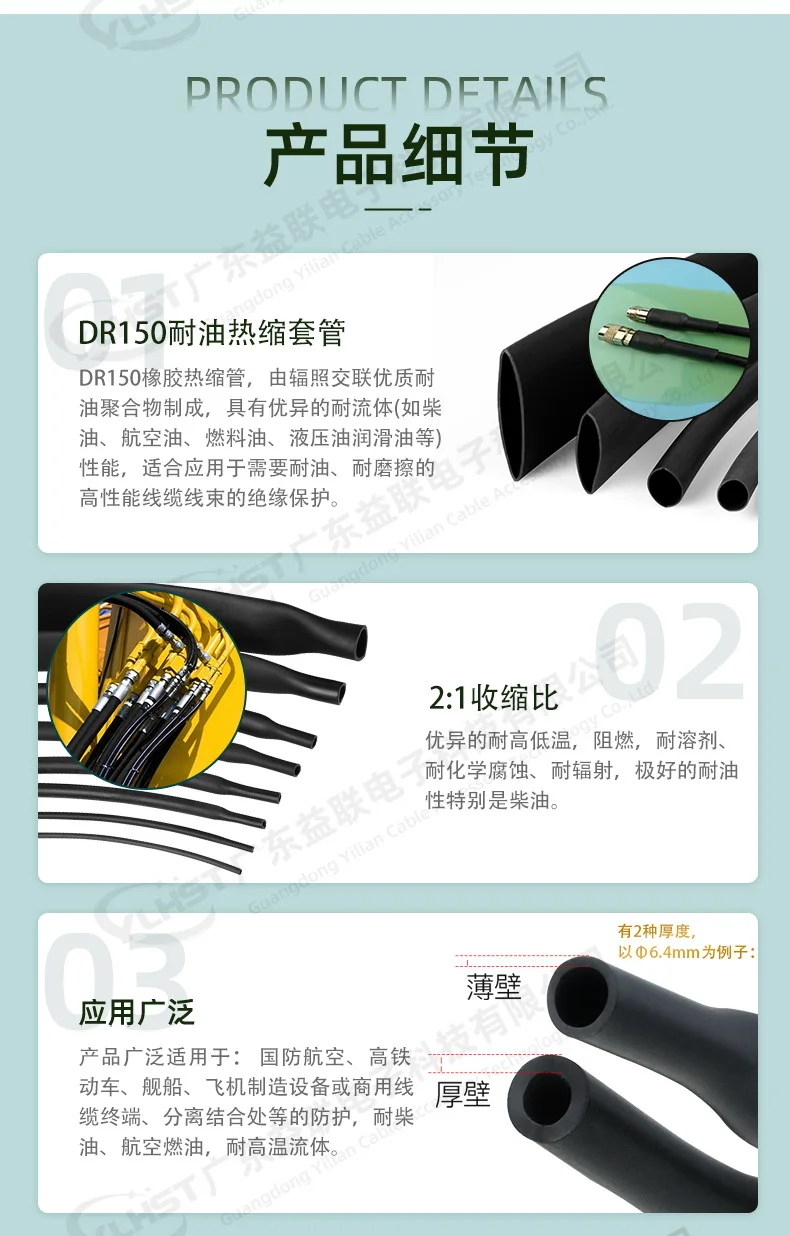 YJDR150耐油热缩管施工指南:热风枪加热与常见问题解答 示意图