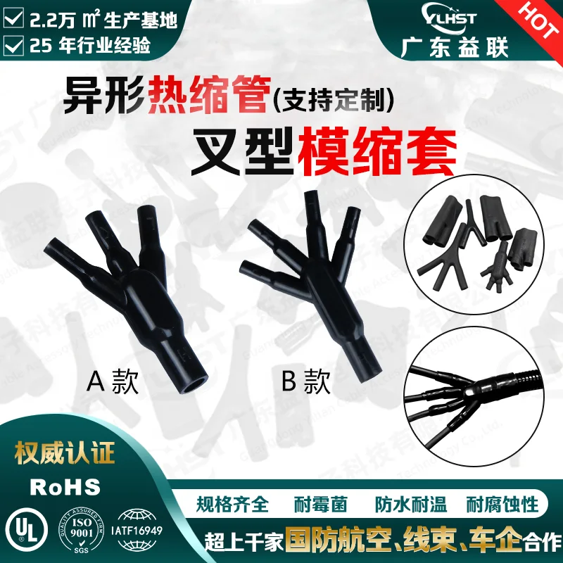 3叉4叉5叉模缩套:多分支线束分叉防护实战指南 示意图