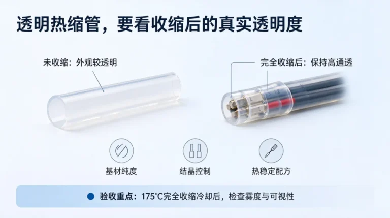 透明热缩管怎么选？｜YJKT175 PVDF 高温透明热缩管选型解析