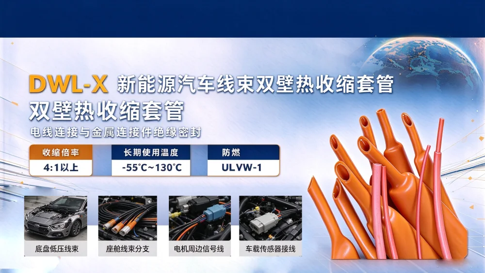 新能源低压线束密封怎么选?DWL-X 双壁热缩套管参数与选型 示意图
