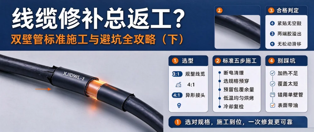 高压线缆修补总返工?双壁管标准施工与避坑全攻略 示意图