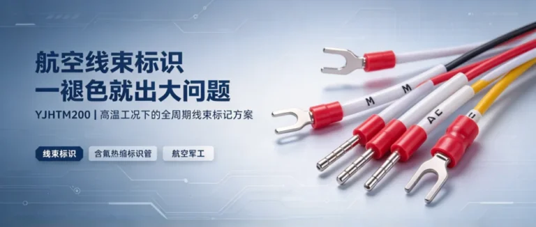 YJHTM200 氟聚合物热收缩标识套管｜航空军工高温线束线号标识
