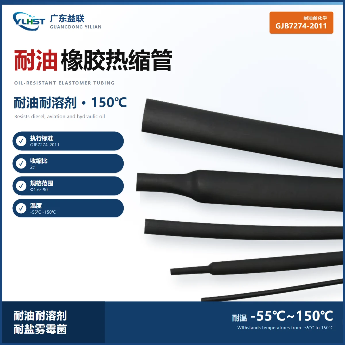 YJDR150 耐油橡胶热收缩套管